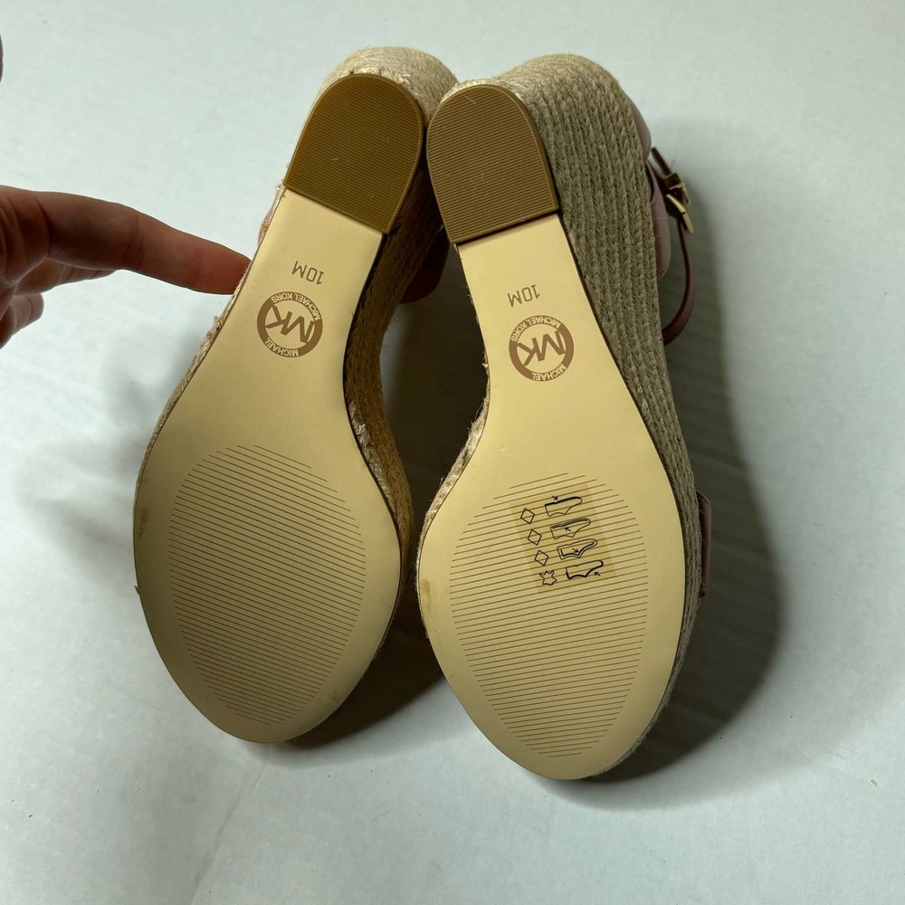 Michael Kors Pink Kimberly Leather Wedge NEW Size 10M - Picture 7 of 9